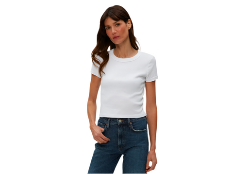 Mimi Crop Tee White