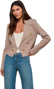 Elio Crop Knit Blazer