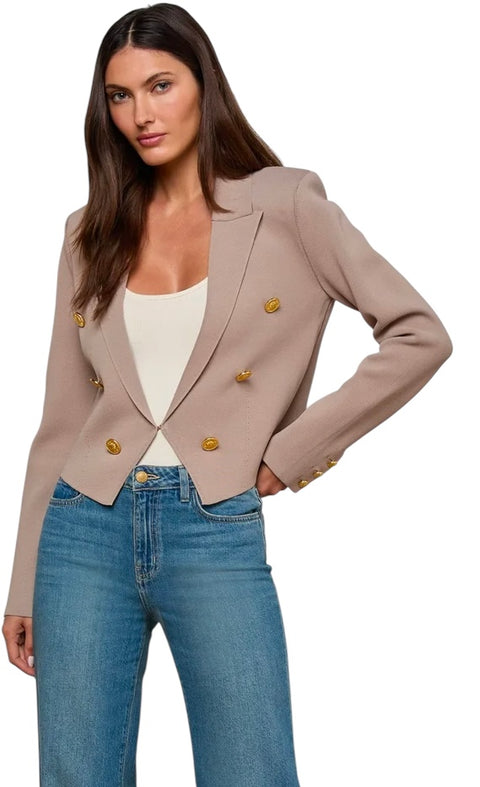 Elio Crop Knit Blazer